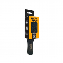 NISH MAN - Perie fade brush din lemn - Neagra - 1