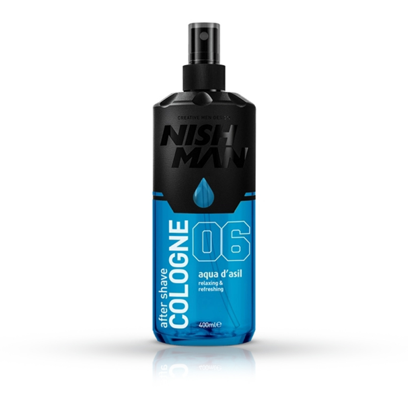 NISH MAN 6 - After shave colonie - Aqua d'asil - 400 ml - 1