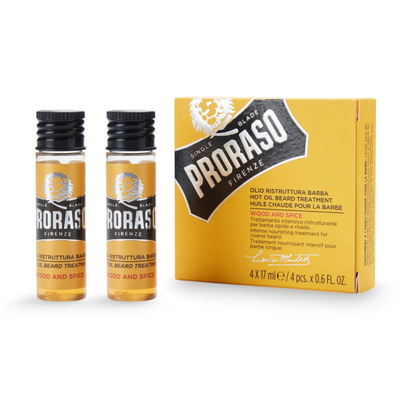 PRORASO - Ulei tratament pentru barba - Wood and Spice -4x17 ml - 1