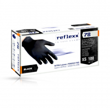 REFLEXX - Manusi profesionale din nitril - Negru -  L - 1