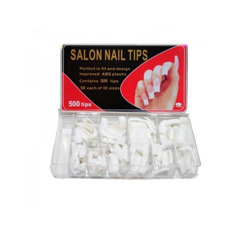 Tipsuri Unghii White - 500 tips - 1