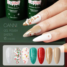 Kit Oja Semipermanenta Canni, Colectie de Craciun, 17 culori, 1 Gypsum Gel, Catalog Culori - 1