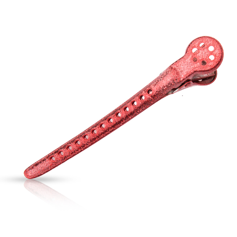 Clipsuri Rever pentru Par Large - Rosu - 12 buc - 1