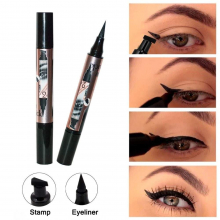 Tus cu Stampila si Eyeliner pentru Ochi 2 Way Quick,Ushas Original, Rezistent la Apa, Negru, 4 g - 3