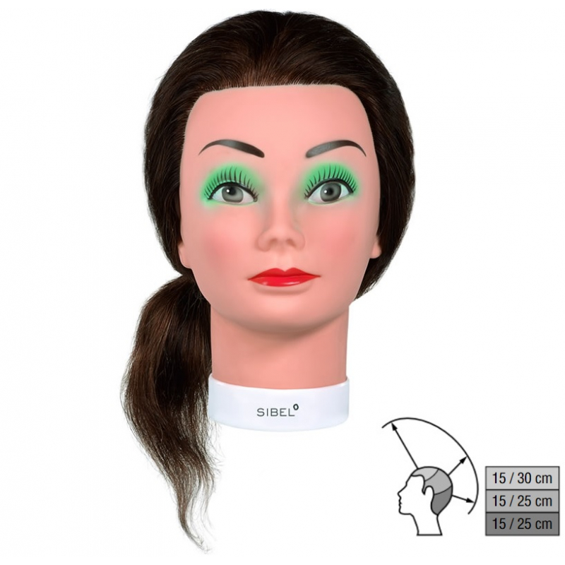 Cap Manechin Sibel JUSTINE 30cm - Par Natural Uman 100% Implant Clasic Medium 200-230 Par/cm2 - 1