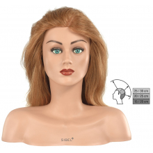 Cap Manechin Sibel LAURA 30cm - pentru Competitii - Par Natural Uman 100%, Implant Natural Maxi 260-290 Par/cm2