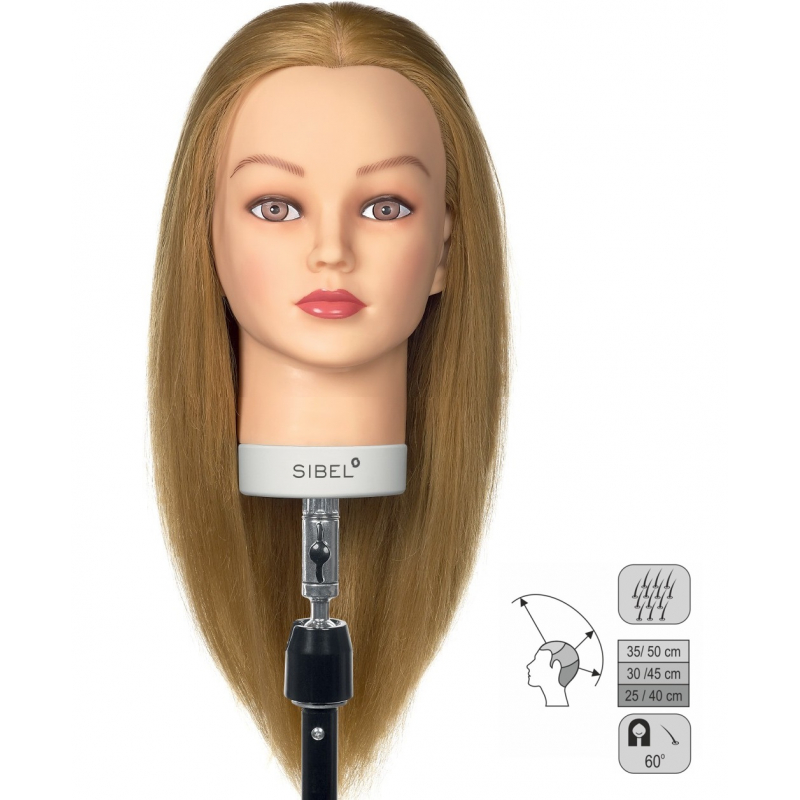 Cap Manechin Sibel JESSICA 50cm - Par Pro-H Sintetic 50% si Par Natural Uman 50% Implant Natural Extreme Maxi 290+ Par/cm2 - 1