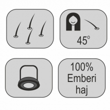 Cap Manechin Sibel KATHIA 35cm - Par Natural Uman 100% Implant Natural Medium 200-230 Par/cm2 - 4