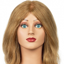 Cap Manechin Sibel LAURA 30cm - pentru Competitii - Par Natural Uman 100%, Implant Natural Maxi 260-290 Par/cm2 - 7