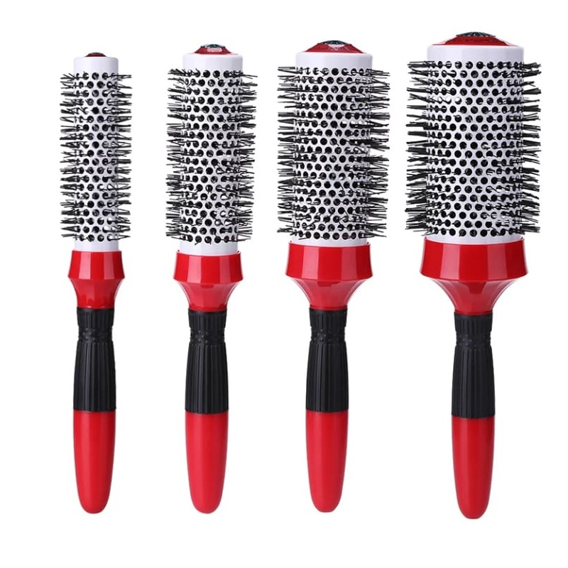 Set 4 Perii Nanoceramice Red pentru Par - Antistatice - 1