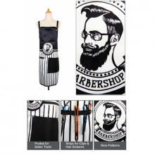 Set Frizerie Barbero cu Pelerina Manta, Sort Complementar si Pamatuf Frizerie Negru cu Rezervor - 3