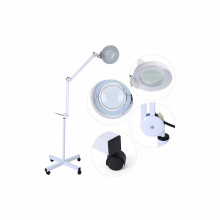 Lampa Cosmetica LED 22w - 2in1 Mobila cu Roti + Suport Prindere de Masa (Metalic) - 15