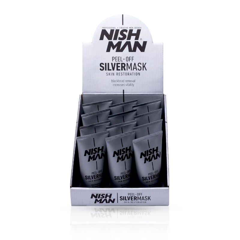 Pachet NISH MAN - Masca pentru Puncte Negre - 150ml - Silver - 12 buc - 1