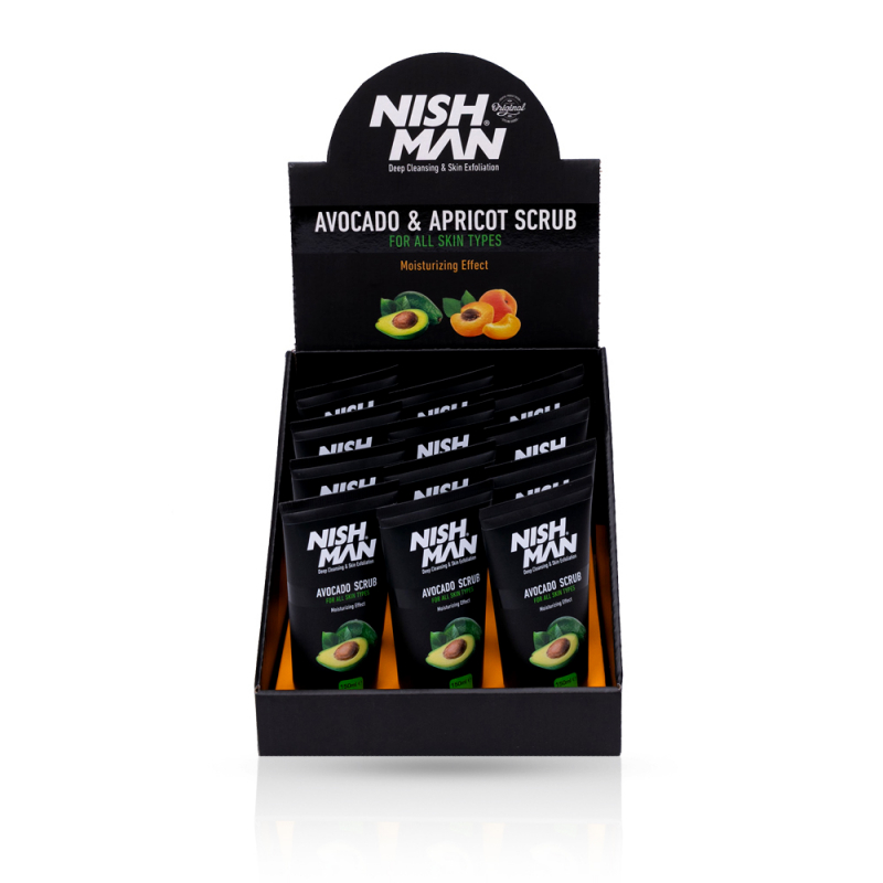 Pachet NISH MAN - Scrub Facial - Avocado - 150 ml - 12 buc - 1