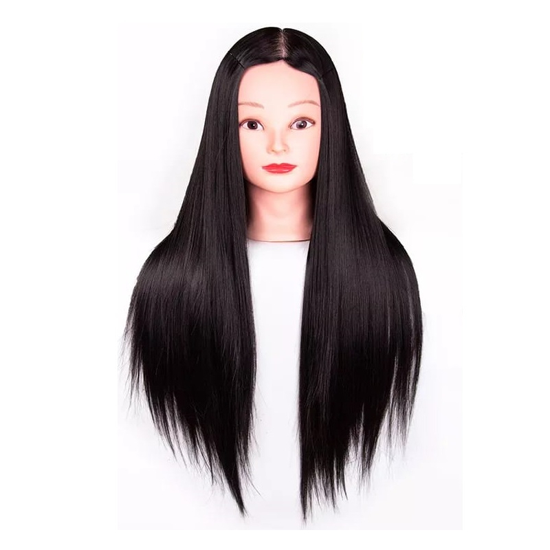 Cap Manechin Practica Brunet 50% Natural, 50-55 cm + Suport Prindere - 1