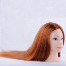 Cap Practica Coafor cu Par Roscat Ginger- 50% Par Natural, 55 - 60 cm, CPRO50ORJ + Suport Prindere - 1
