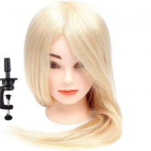 Cap Papusa Coafat  Blond Sintetic - H1-2A, 50 cm, Calitate Superioara + Suport Prindere - 1