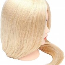 Cap Papusa Coafat  Blond Sintetic - H1-2A, 50 cm, Calitate Superioara + Suport Prindere - 3