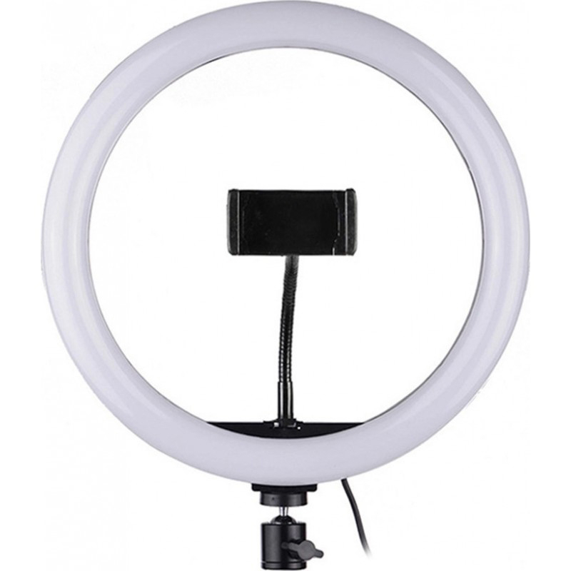 Lampa Circulara Ring Light cu Suport de Telefon, 10 Trepte pentru Reglaj si 7 Culori cu 3 Tipuri de Lumina - 1