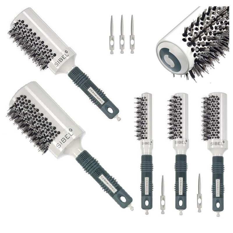 Set 5 Perii CeramicPro Sibel Antistatic - 25, 32, 43, 53, 65mm - 1