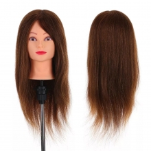 Cap Manechin cu Par Natural 100%, 50-55 cm, AB-1 + Suport Prindere - 1