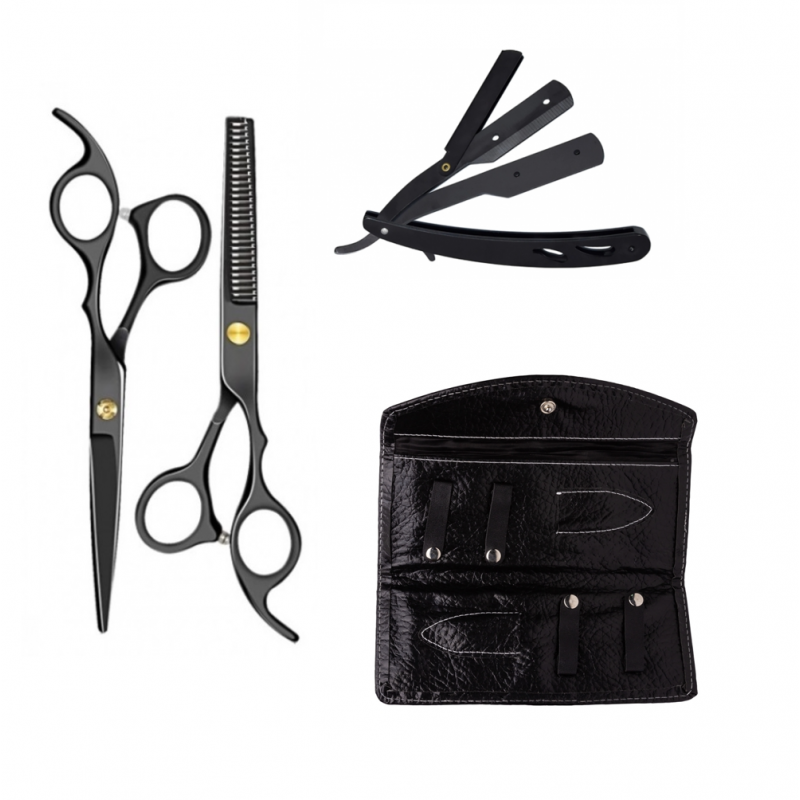 Set kit frizerie coafor foarfeci tuns filat brici Daria - 1