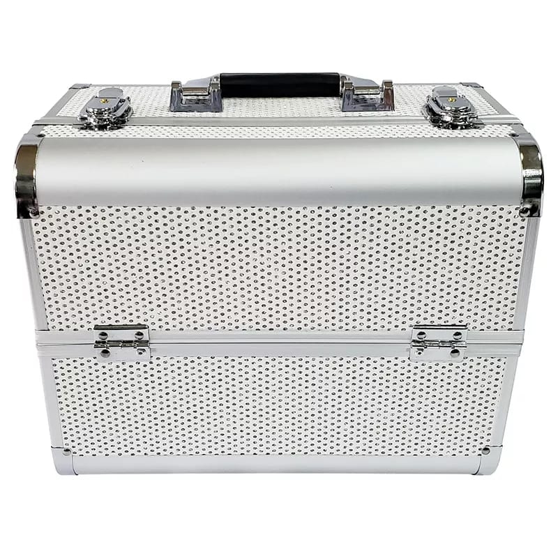 Geanta Cosmetice cu Cristale - Silver - 1