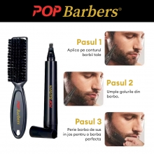 Marker Contur Barba + Perie Fade POP BARBERS - Saten Inchis - 1
