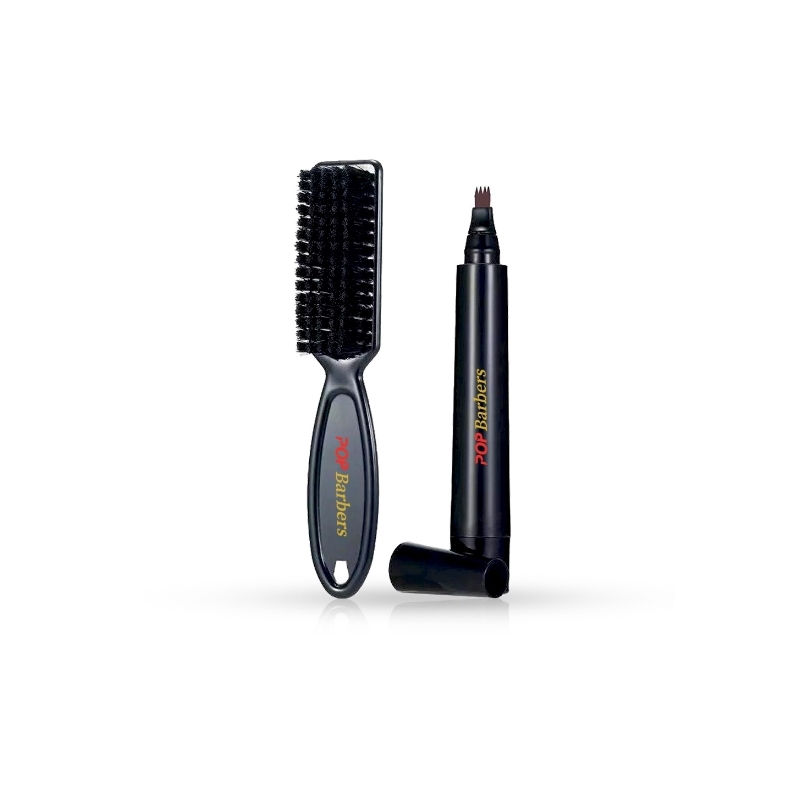 Marker Contur Barba + Perie Fade POP BARBERS - Saten Inchis - 1