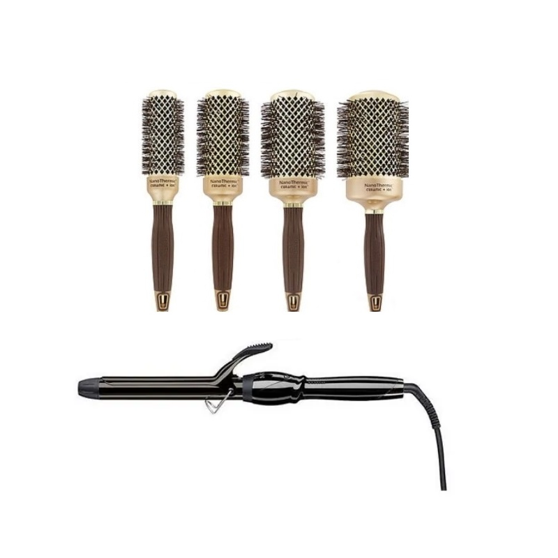 Pachet Academie Olivia, Set Perii Olivia Garden si Ondulator Profesional 28 mm - 1