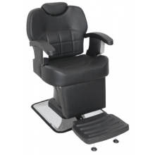 Scaun Frizerie Davis Negru, Inaltime Reglabila, Piele Ecologica - 1