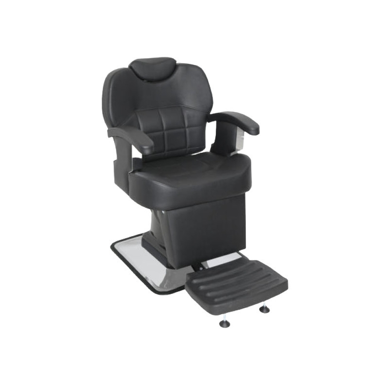 Scaun Frizerie Davis Negru, Inaltime Reglabila, Piele Ecologica - 1