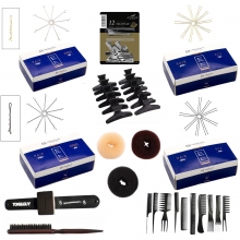 Set kit frizerie coafor complet Superb cu 10 piepteni de par ace agrafe produse pentru scoala frizer - 1