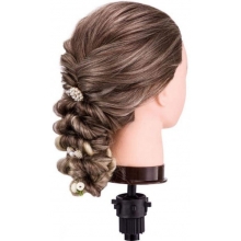 Cap Manechin Colorat Elsa H1-6L, 50% Natural, 70 cm+ Suport de Prindere - 1