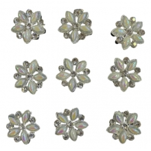 Ace de Coc Floare cu Pietricele, Metal, Set 10 - 3