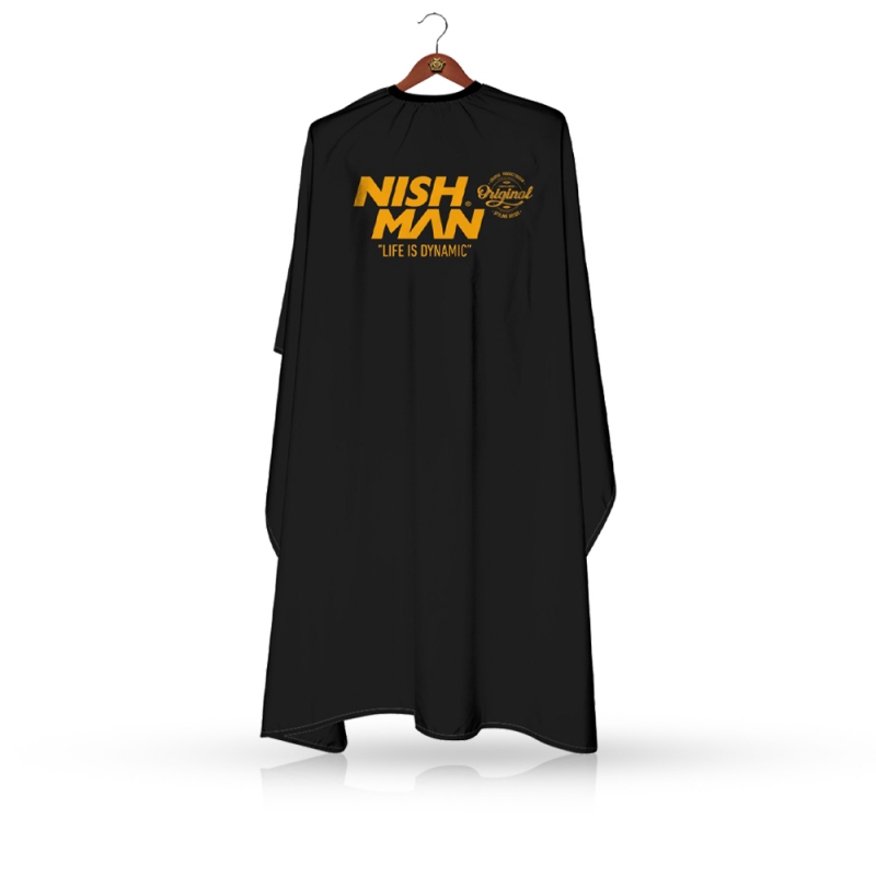 Pelerina Frizerie/Coafor NISH MAN - Neagra - 1