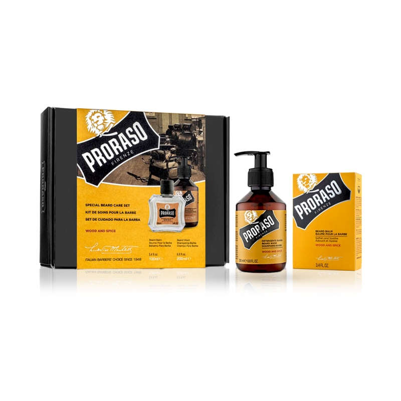 Set Ingrijire Barba - Sampon + Balsam PRORASO - Wood and Spice - 1
