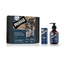 Set Ingrijire Barba - Ulei + Sampon PRORASO -  Azur Lime - 1