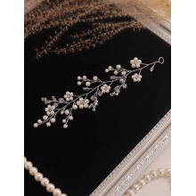 Accesoriu de Par tip Coronita pentru Coafura Mireasa, WhiteFlower - 1
