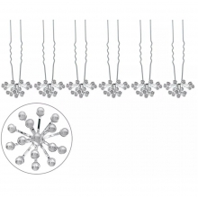 Ace de Coc Argintii cu Perle Faux - Set 6 Buc - 4