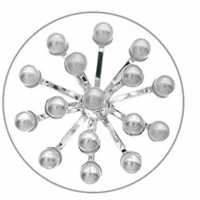 Ace de Coc Argintii cu Perle Faux - Set 6 Buc - 3