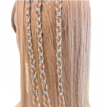 Set 20 Acceosrii pentru Codite Impletite - Box Braids, Silver - 2