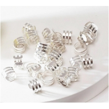 Set 20 Acceosrii pentru Codite Impletite - Box Braids, Silver