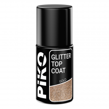 Top Coat Piko, Glitter Top, 7 ml, Gold - 1