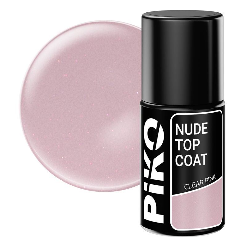 Top coat Piko, Nude Top, 7 ml, Clear Pink - 1