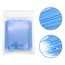Betisoare Microaplicatoare pentru Gene cu Fibra, Set 100 - 1