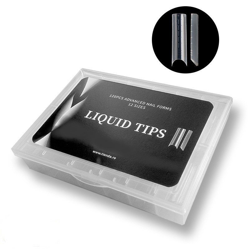 Tipsuri Reutilizabile Smart Forms Liquid Tips Set 120 Buc, 12 Marimi, Model Drept - 1