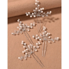 Ace de Coc Argintii Faux Pearl -  Set 4 buc - 4