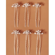 Ace de Coc Argintii cu Perle Faux - Set 6 Buc - 6