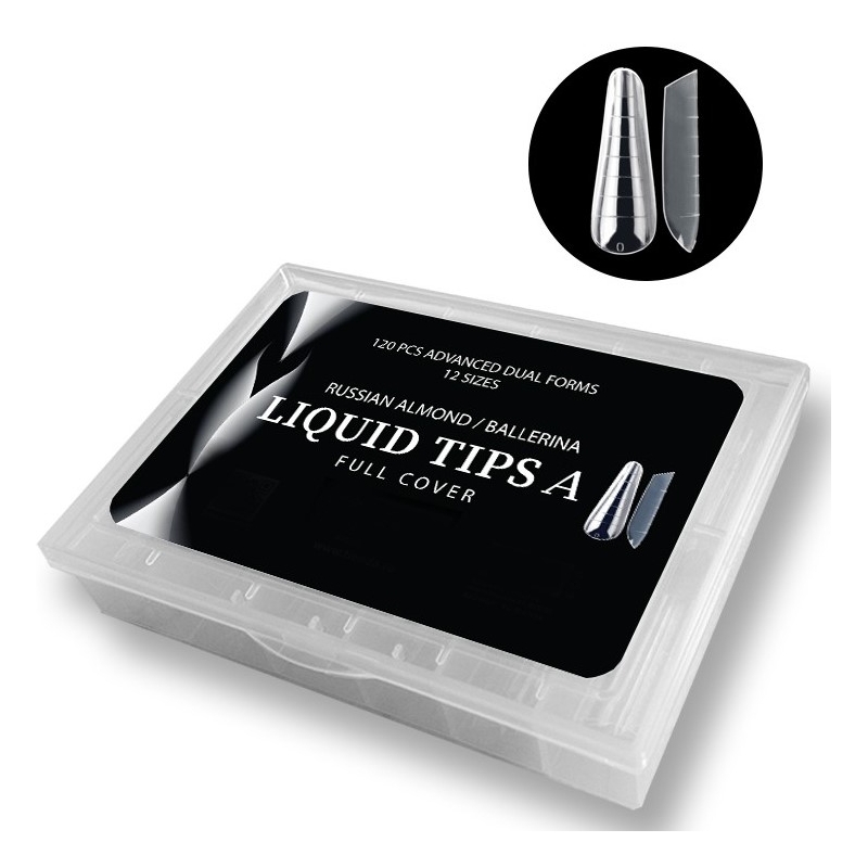 Tipsuri Reutilizabile Smart Forms Liquid Tips Set 120 Buc, 12 Marimi, Tip Balerina - 1